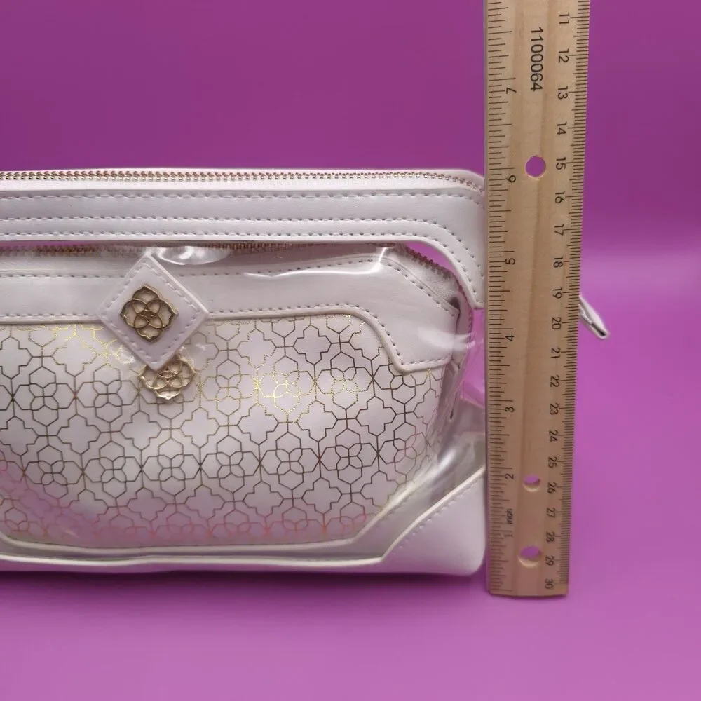 KENDRA SCOTT New Duo Cosmetic Pouch Bags 2pc Set‎ Cosmetic Makeup Zip Case